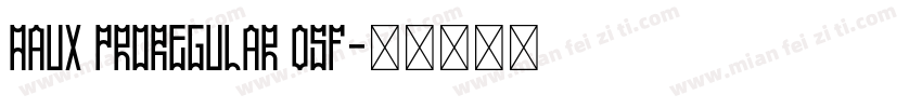 Aaux ProRegular OSF字体转换